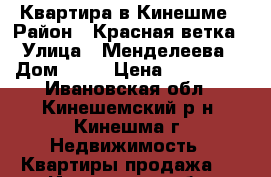 Квартира в Кинешме › Район ­ Красная ветка › Улица ­ Менделеева › Дом ­ 76 › Цена ­ 900 000 - Ивановская обл., Кинешемский р-н, Кинешма г. Недвижимость » Квартиры продажа   . Ивановская обл.